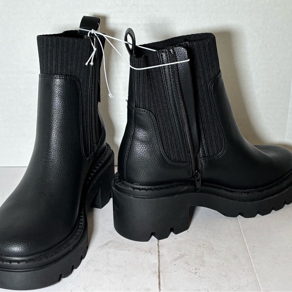 Universal Thread Black Chunky Combat Moto Boots